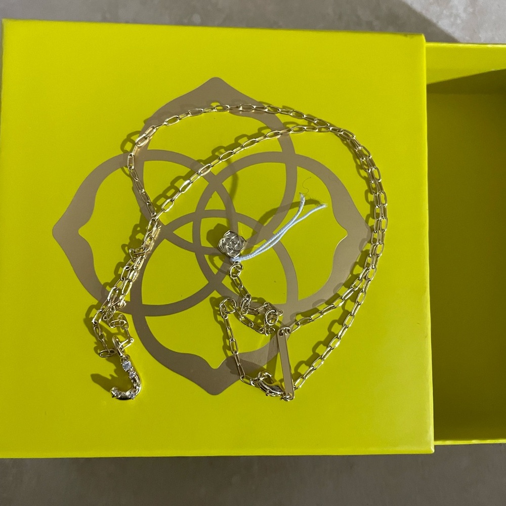 Kendra Scott Gold chain “J” necklace